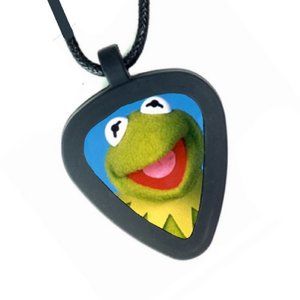 Kermit the Frog Pickbandz Real Guitar Pick Unisex Necklace